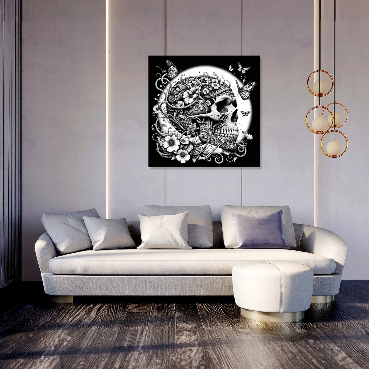 Surreal Skull Canvas