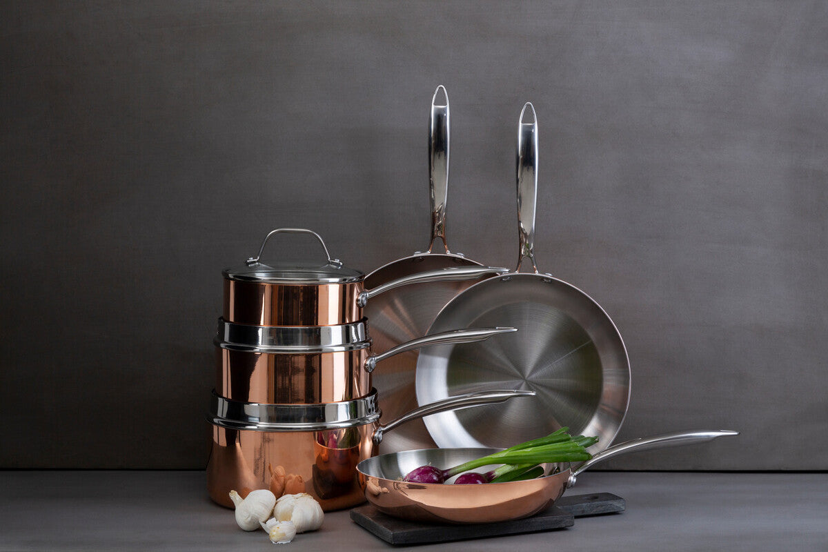 Copper Finish 16cm Saucepan with Lid | Minerva