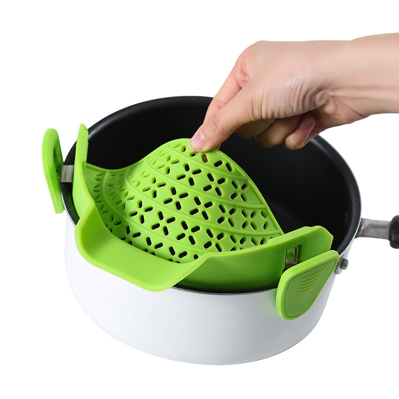 Silicone Pot Side Drain Stopper - Kitchen Strainer Guard