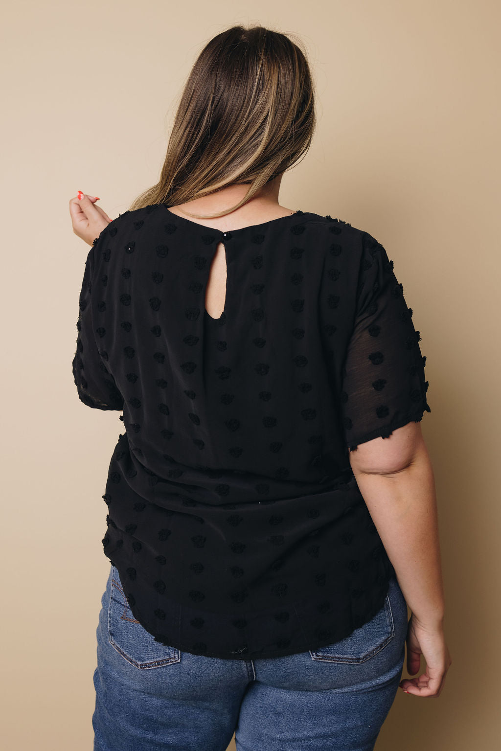 Plus Size - Mac Swiss Dot Top