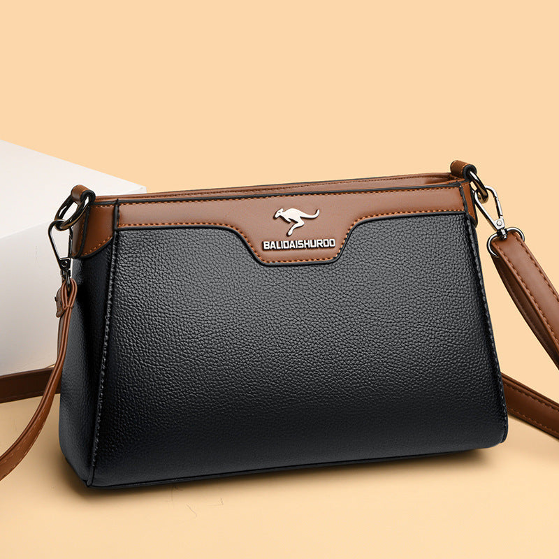 One Shoulder Soft Leather Small Square Stitching Women's Cross-body Bag - Premium Designer Style