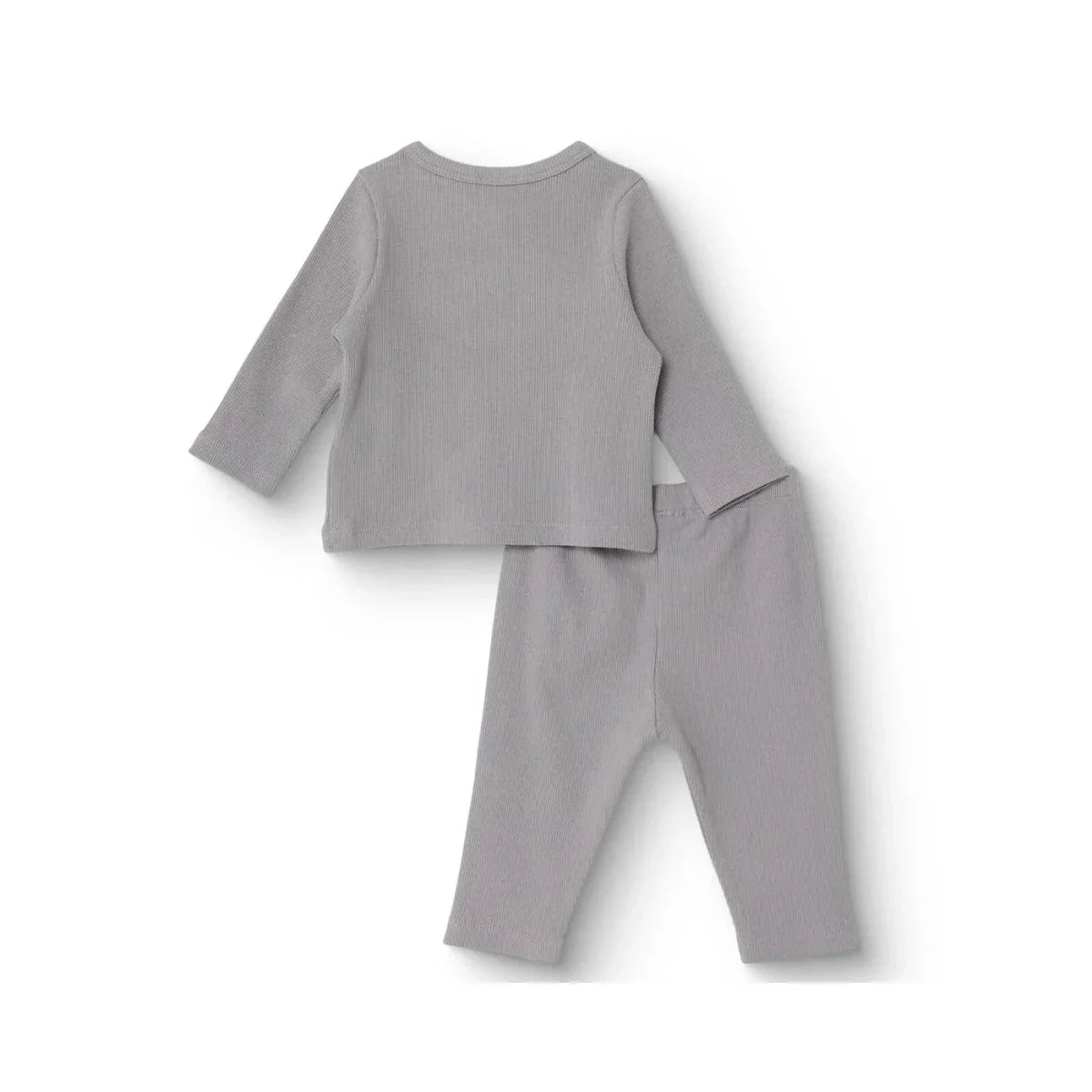 HelloBaby Ribbed Baby Sweatshirt & Leggings Set (1-3 Months to 12 Months) - Grey