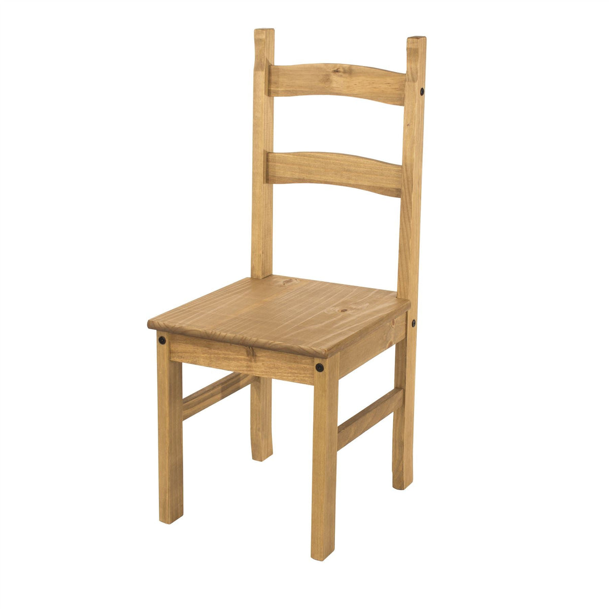 Corona Solid Antique Waxed Pine Chairs (Pair)