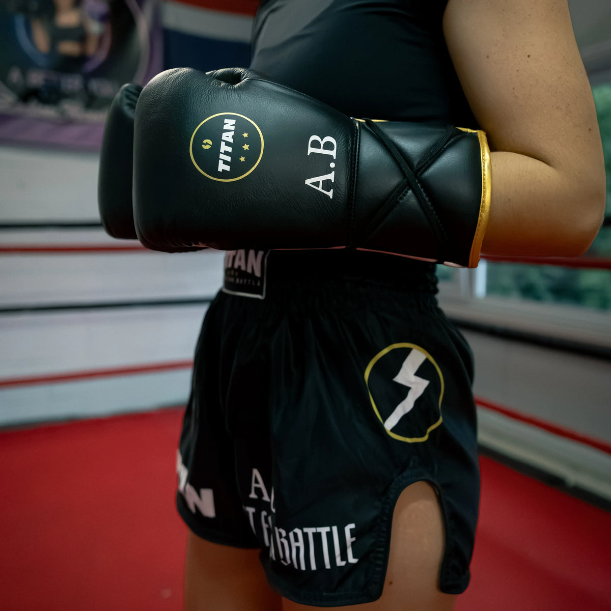 Titan Muay Thai Shorts – Midnight Black