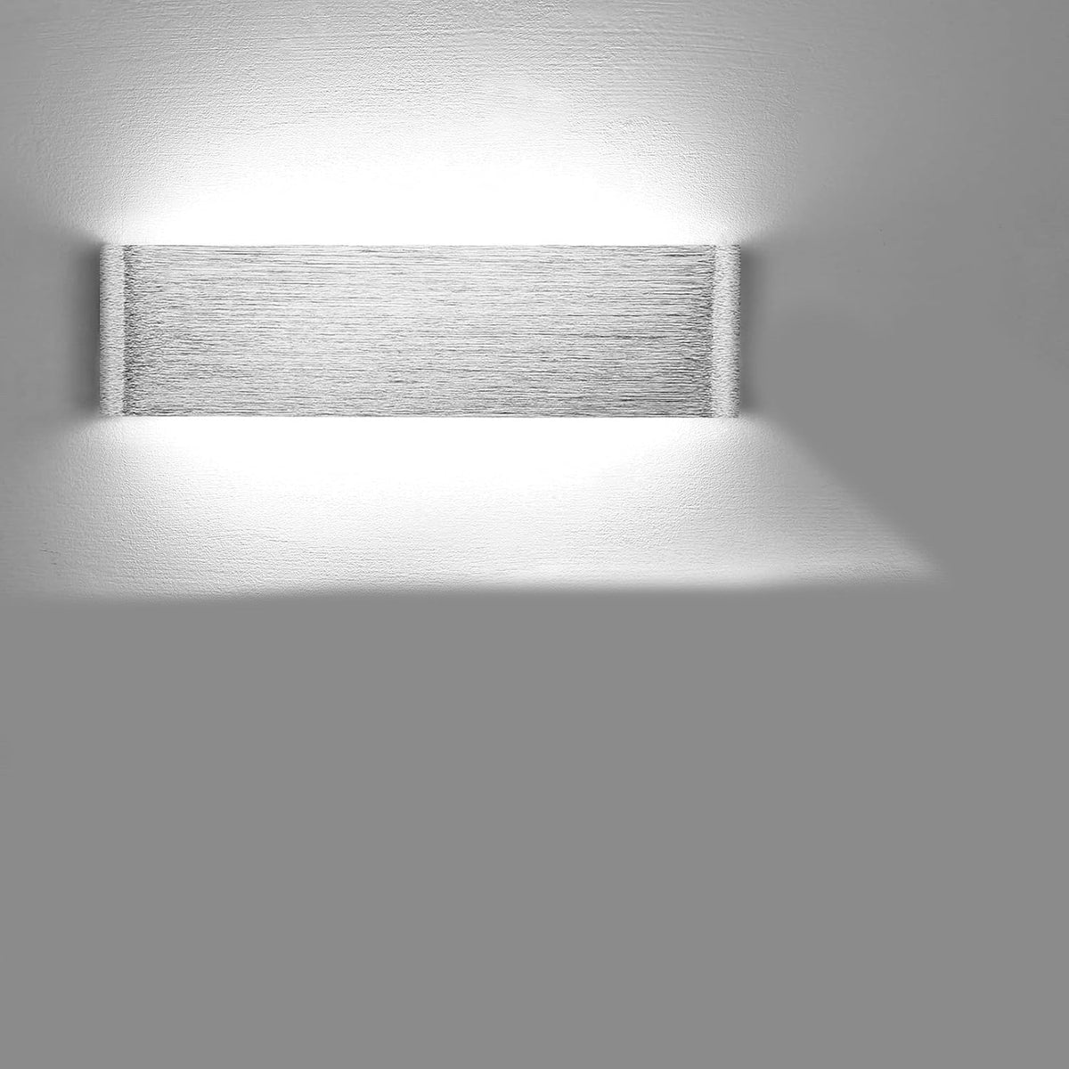 LED Wall Light 31cm Up Down Silver Lamp Cold White Indoor Lighting Lightess