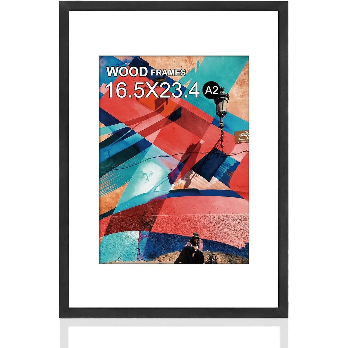 A2 Poster Frame 16.5x23.4in Natural Wood Picture Frame Acrylic Glass HOHIYO