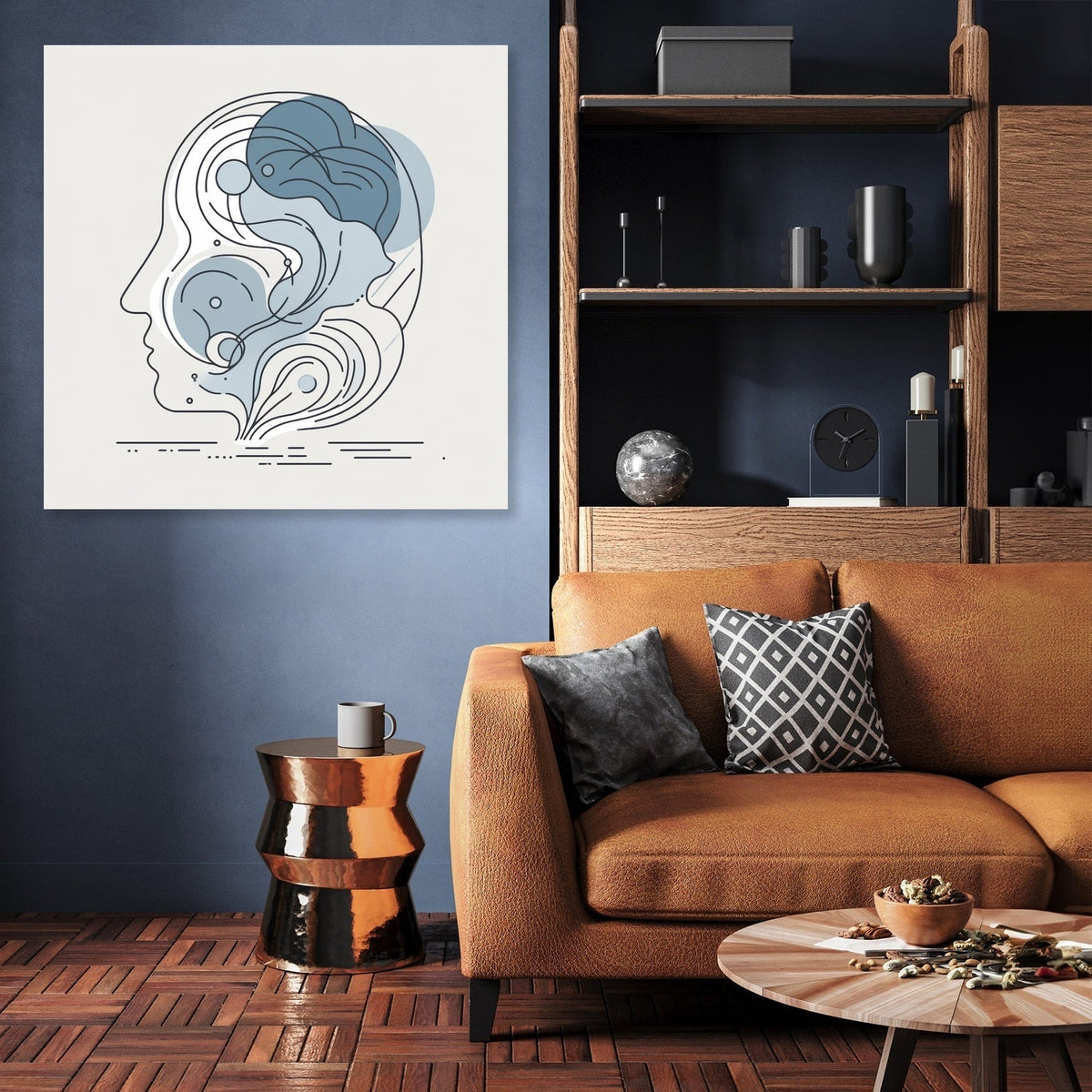 Abstract Thoughts in Cold Colors Canvas