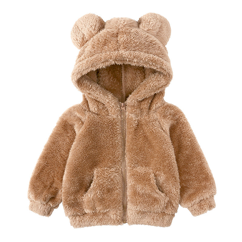 Children Berber Fleece Coat Children's Clothing Cartoon Bear Boy Thickened