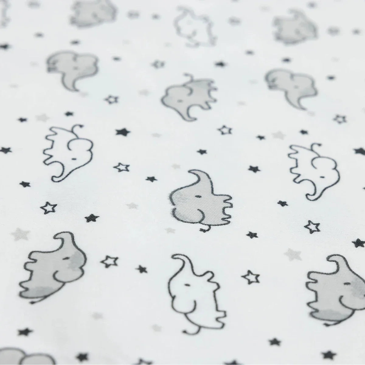 Little Dreams Elephant Print Jersey Baby Blanket (80 x 90 cm) - Ecru