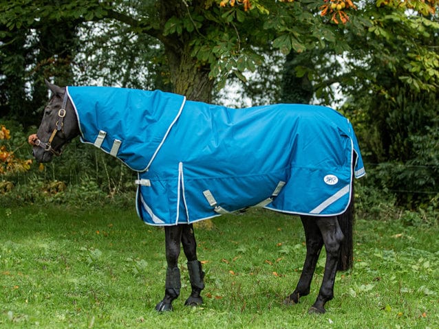 0g Detachable Neck Turnout Rug - Turquoise