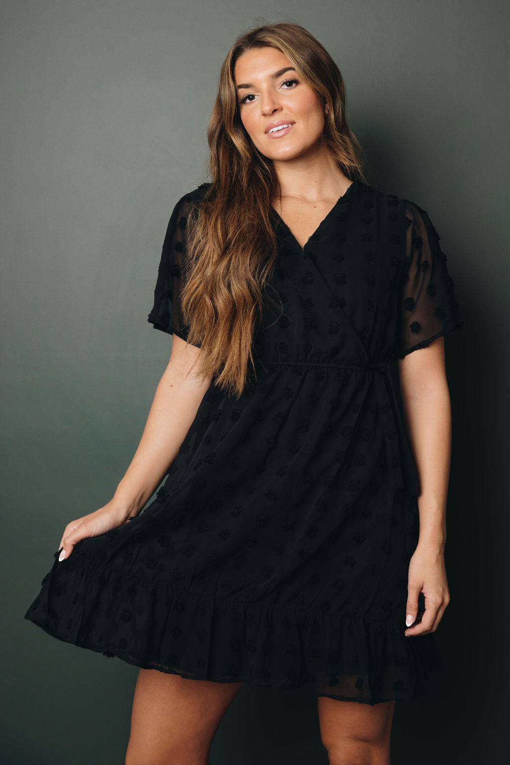 Georgie Swiss Dot Wrap Dress