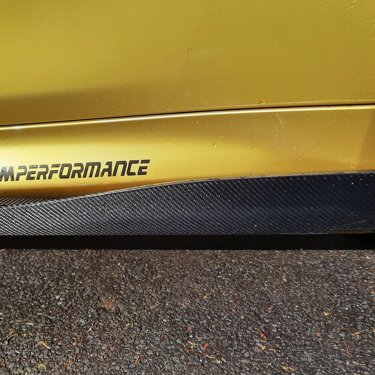 AP Style Carbon Fibre Side Skirts Extension for BMW F82 F83 M4 14-20