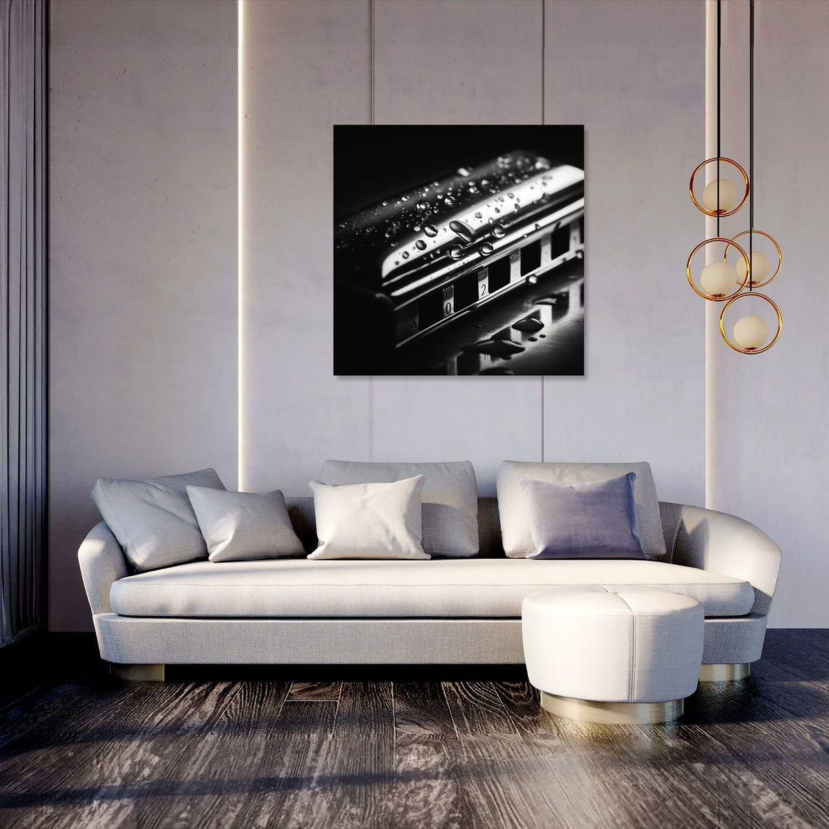 Blues Droplets Canvas