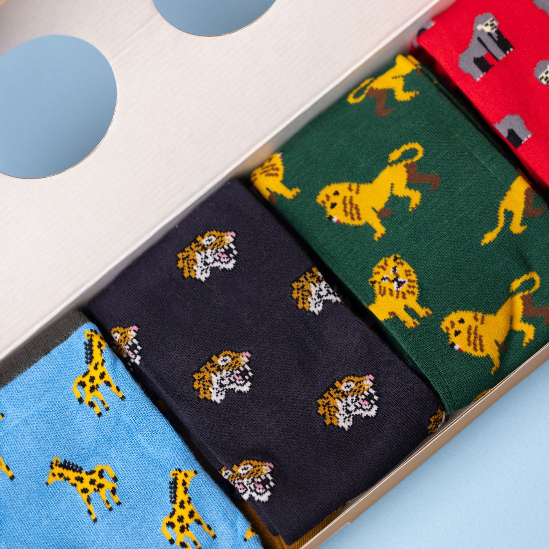 Zoo Sock Box - 4 Pairs of Bamboo Socks (His)