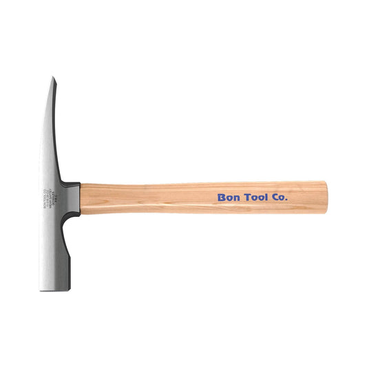Bon Tool Steel City Brick Hammer - Shock Absorbent Hickory Handle And Polished High Carbon Steel Head