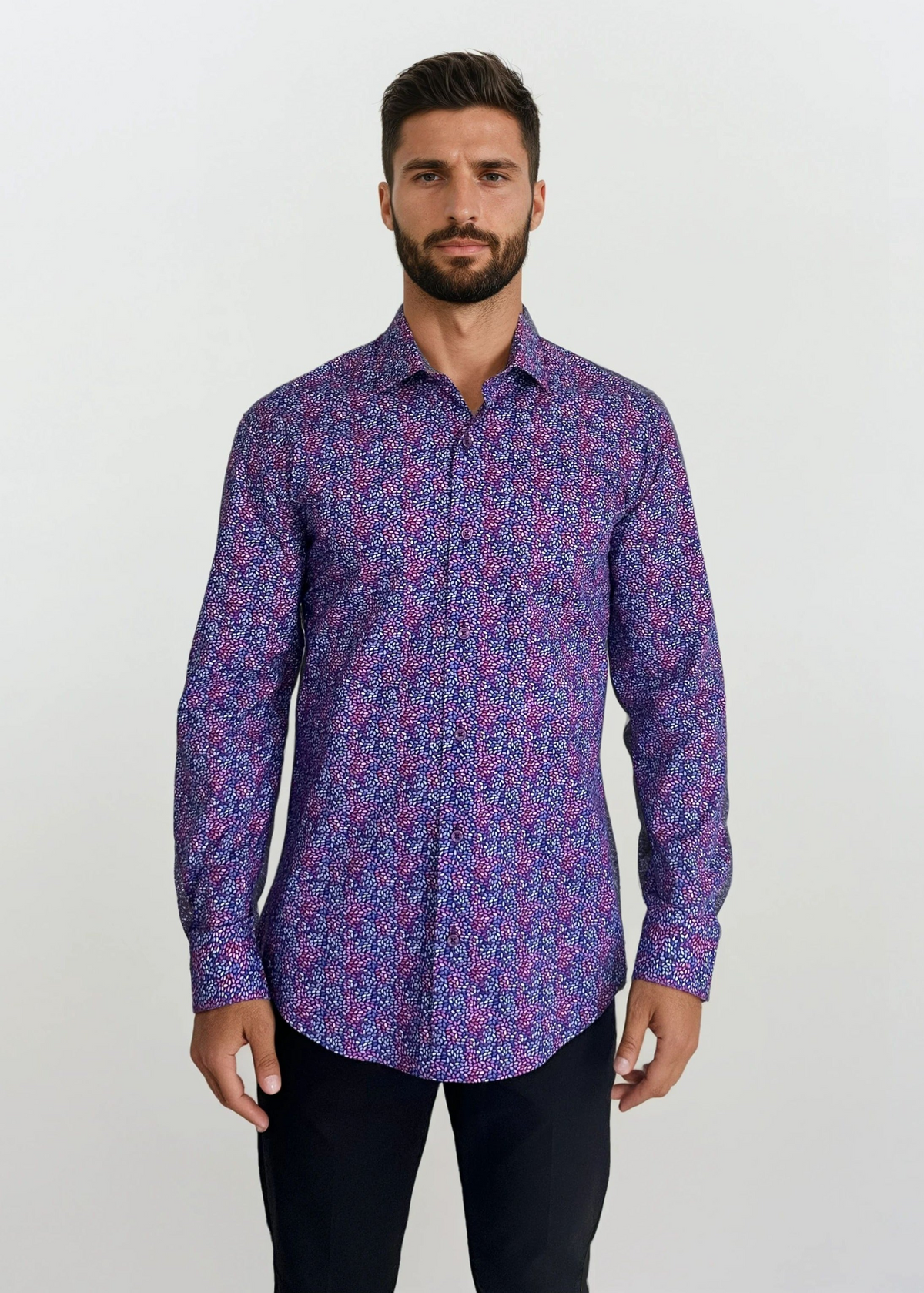 MASUTTO BITTO/92 LONG SLEEVE BUTTON DOWN SHIRT