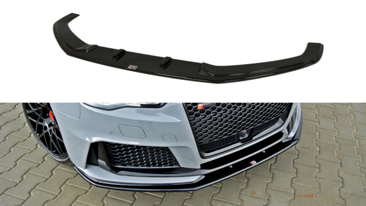 Maxton Design - Aftermarket  FRONT SPLITTER V.2 AUDI RS3 8VA SPORTBACK PRE-FACELIFT (2015-2016)