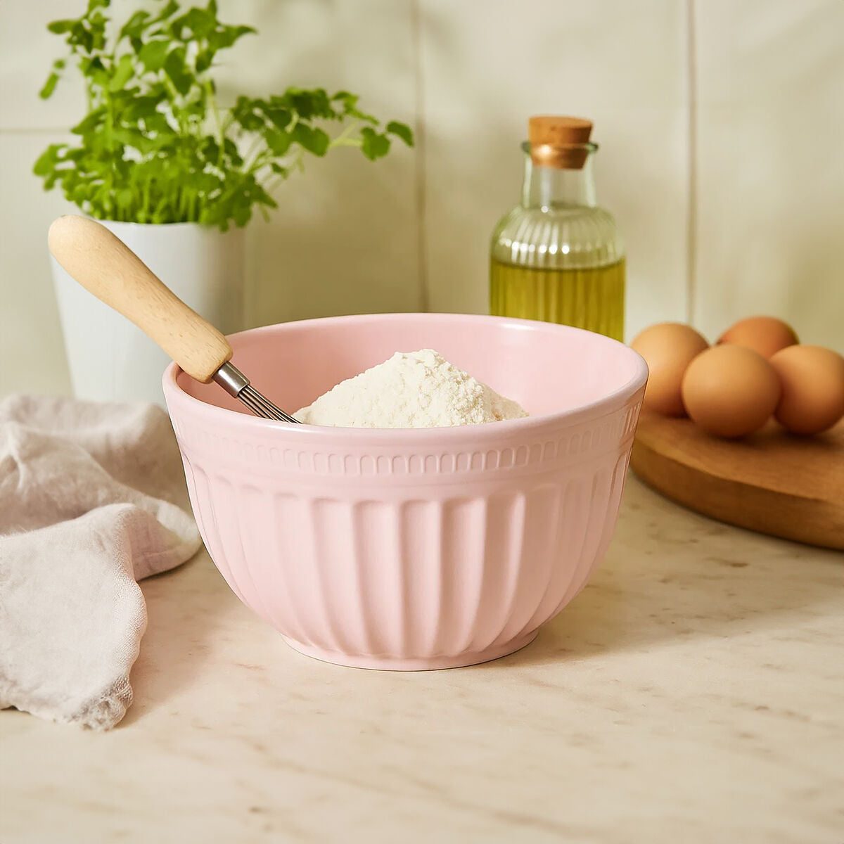 Alden Pink Melamine Large Mixing Bowl