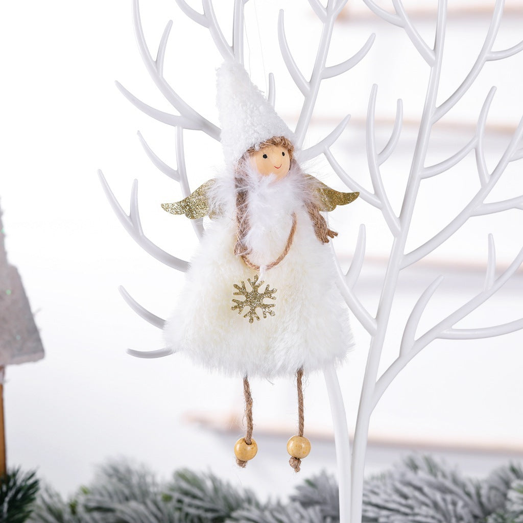 Plush girl doll Christmas tree pendant