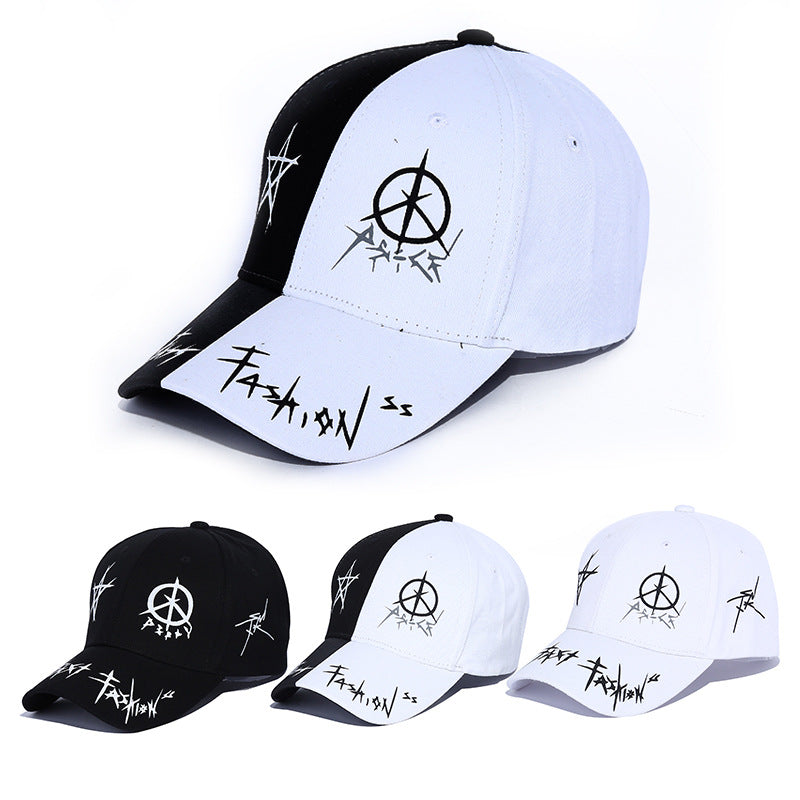 Custom Graffiti Snapback Baseball Caps Black And White Patchwork Men Women Hip Hop Fashion Casual Hat