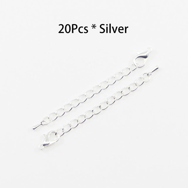 Extended extended tail chain lobster clasp connector