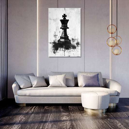 Chessboard Contemplation Canvas