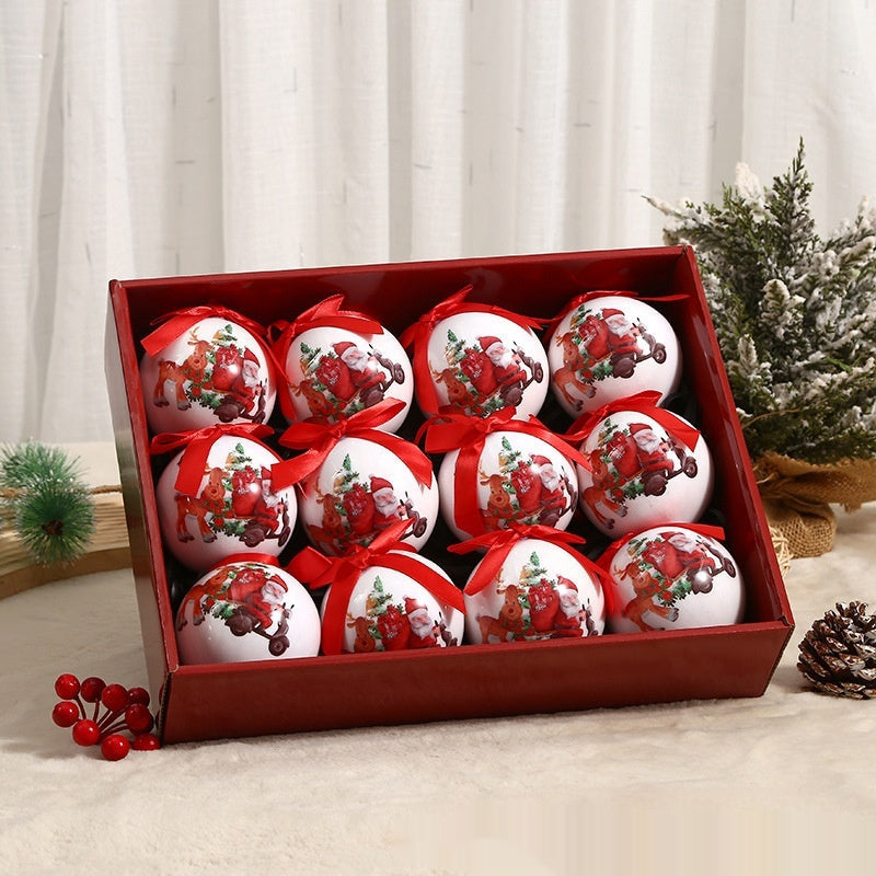 Exquisite Printing Christmas Christmas Tree Ornament Ball