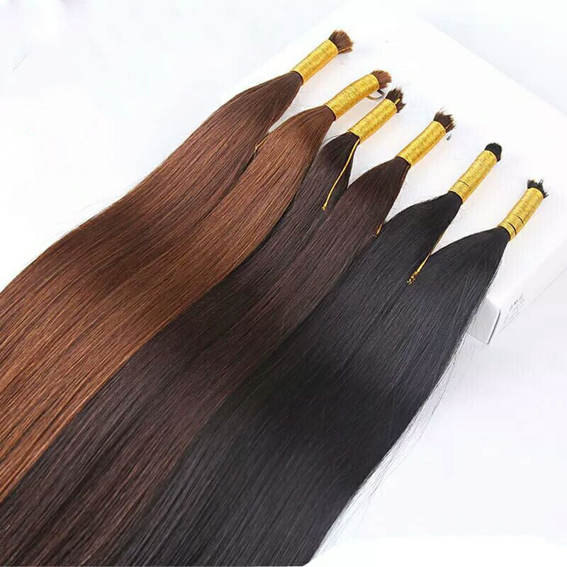 Long Straight Wig with Braided Detail and Crystal Wire Buckle