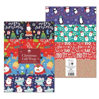 Christmas Novelty Gift Wrap Sheets