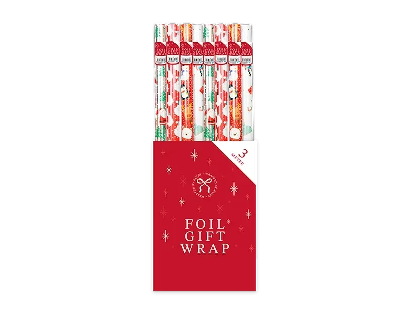 Cute Christmas Foil Wrapping Paper (3m)