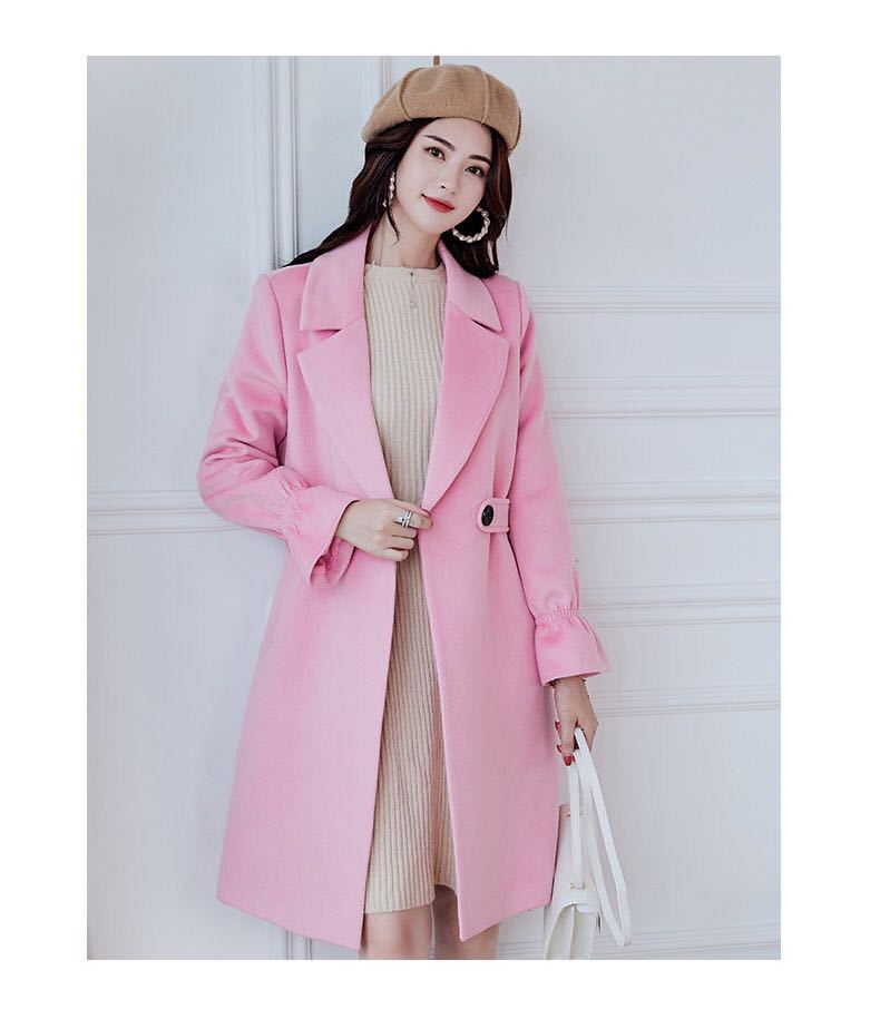 Women's woolen coat mid-length