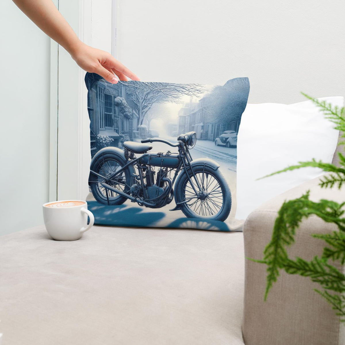 Winter's Pause Cotton Cushion