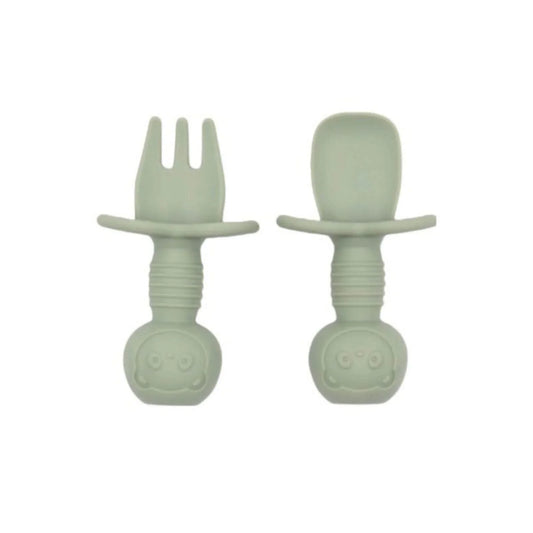 BLW Essentials Silicone Training Cutlery Set - Sage