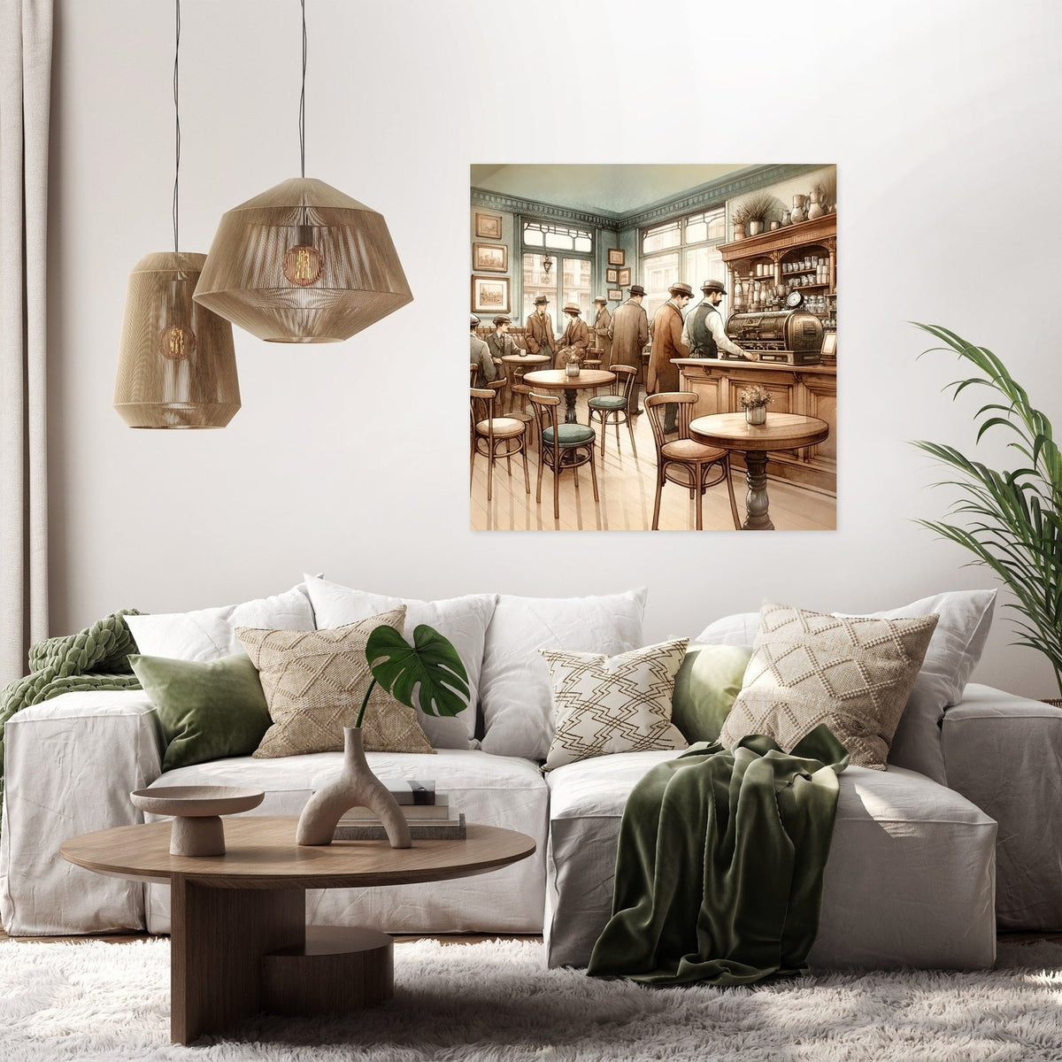 Vintage Café Charm Canvas