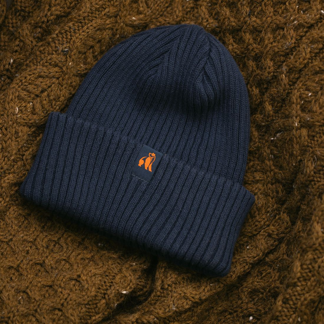 Organic Cotton Beanie - Navy