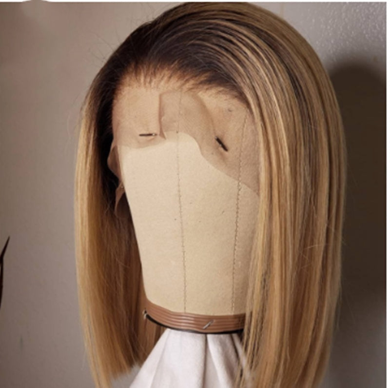 Ombre Short Bob Lace Front Wig - T4B/27