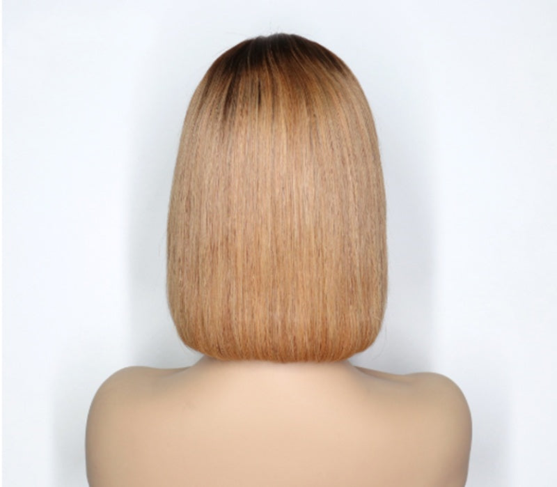 Ombre Short Bob Lace Front Wig - T4B/27