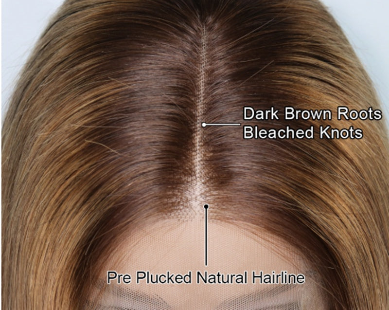 Ombre Short Bob Lace Front Wig - T4B/27