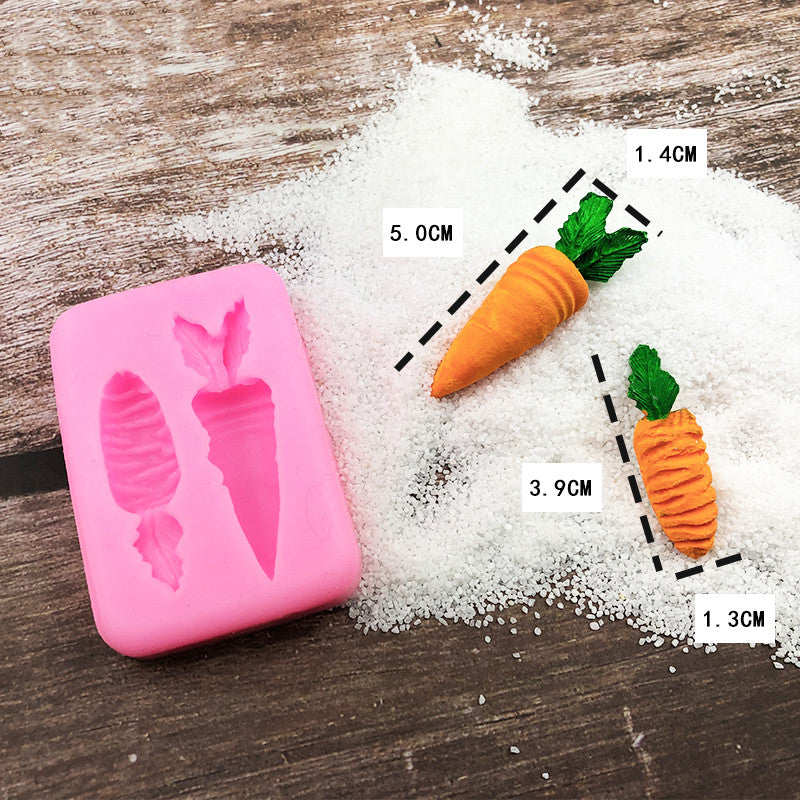 Holding Bucket Rabbit Carrot Silicone Mold DIY Handmade Ideas
