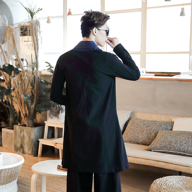 Mid-century Embroidered Trench Coat Jacket