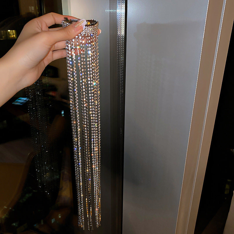 Rhinestone Tassel Hair Clip