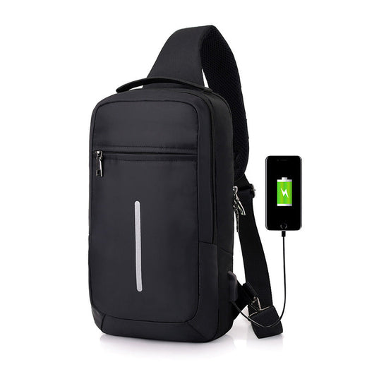 Anti-Theft USB Charging Chest Bag - Crossbody Sling Bag with USB Port