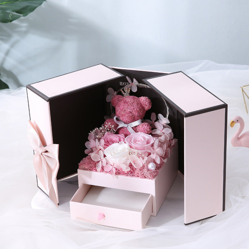 Valentine's Day Gift Birthday Rose Drawer Jewelry Eternal Flower Gift Box