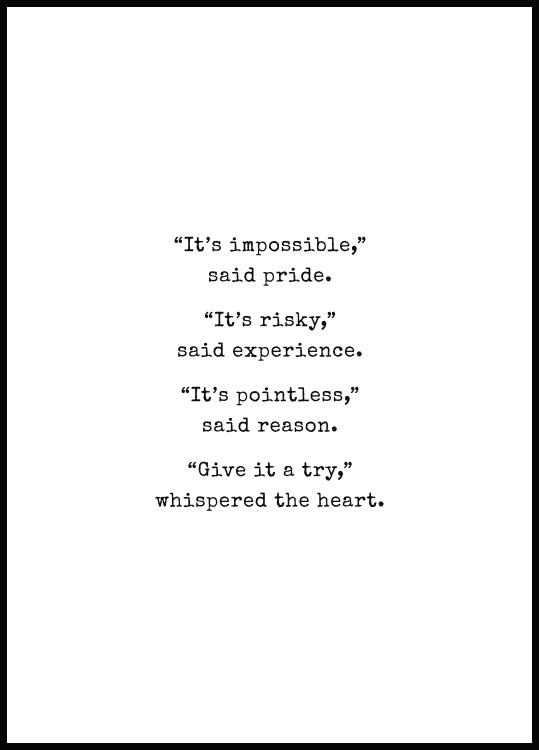 Give it a try Poster
