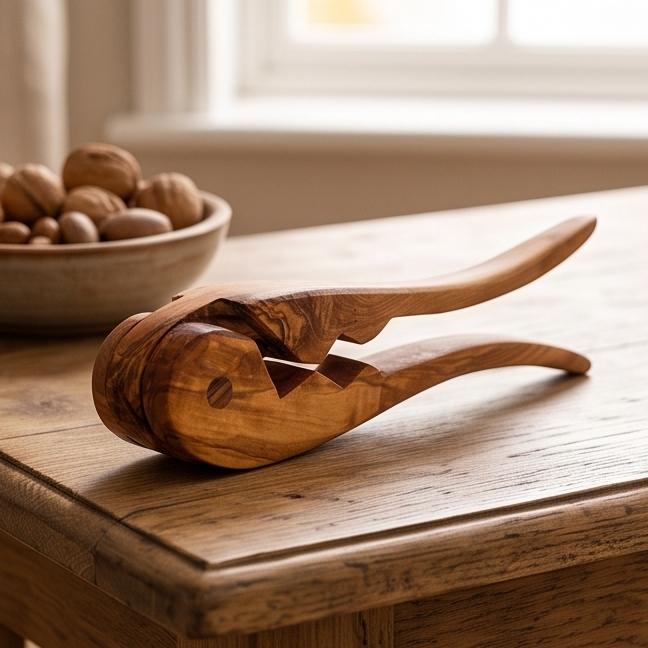 Olive Wood Pliers Nutcracker | Handheld Wooden Lever Manual Walnut Cracker