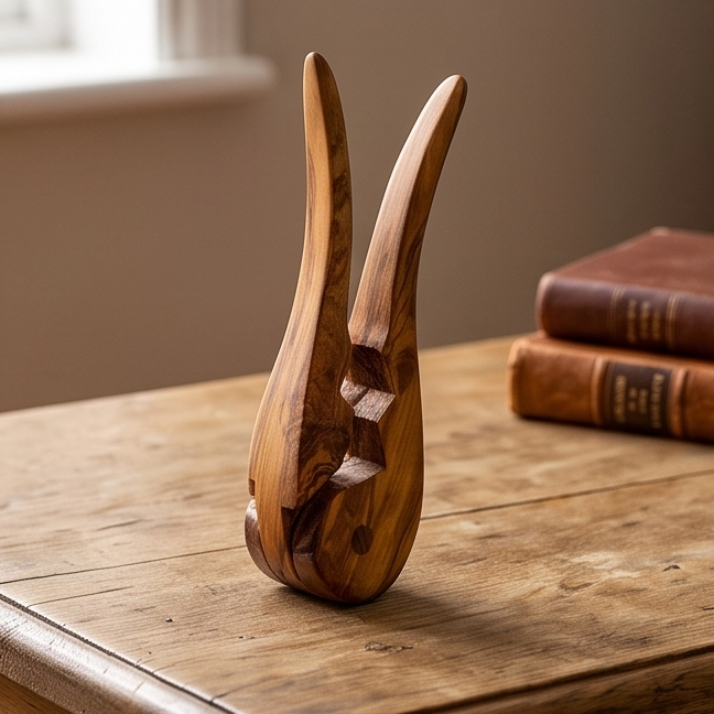 Olive Wood Pliers Nutcracker | Handheld Wooden Lever Manual Walnut Cracker