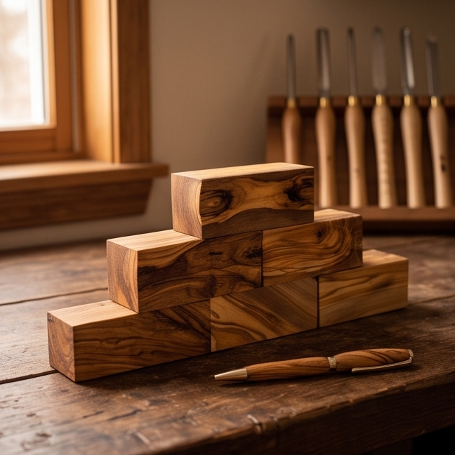 Olive Wood Pen Turning Blanks 10 cm