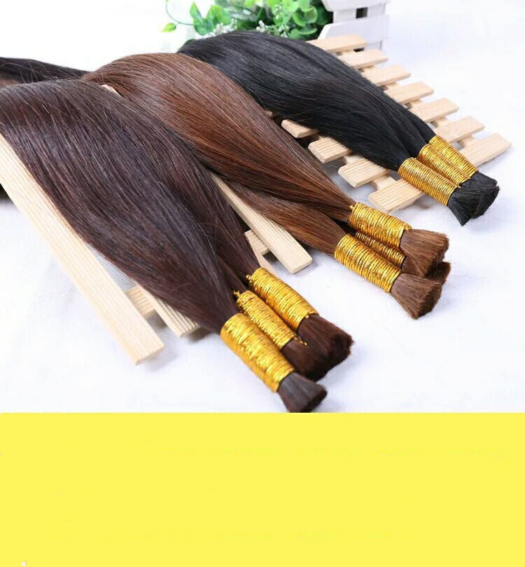 Long Straight Wig with Braided Detail and Crystal Wire Buckle