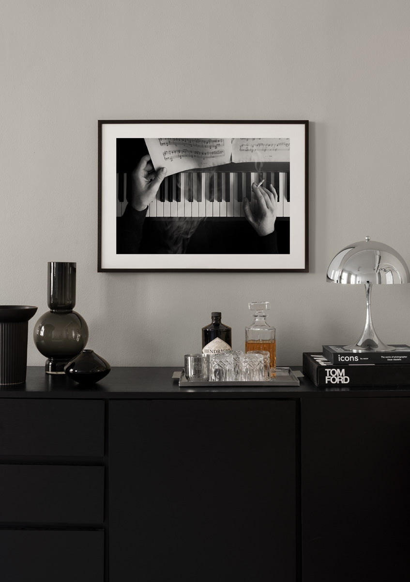 Smoking by the Piano Poster