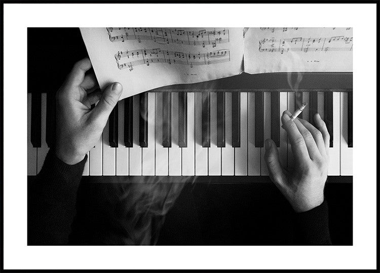 Smoking by the Piano Poster